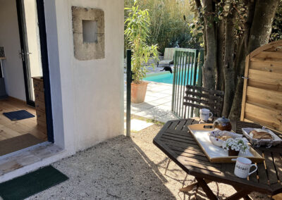 Gîte Muscat 2 personnes - dejeuner ext